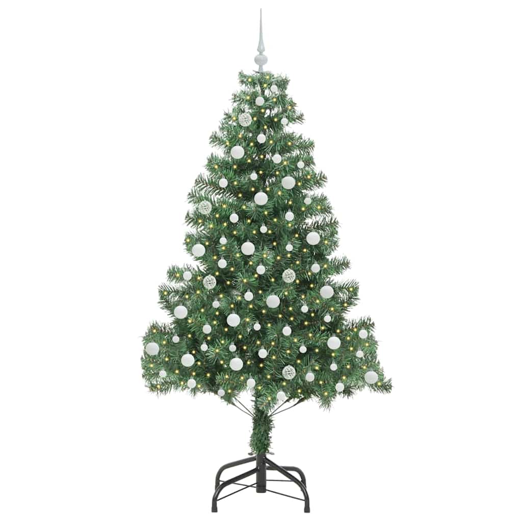Albero di Natale VidaXL con 300 LED con PVC standard verde da 210 cm