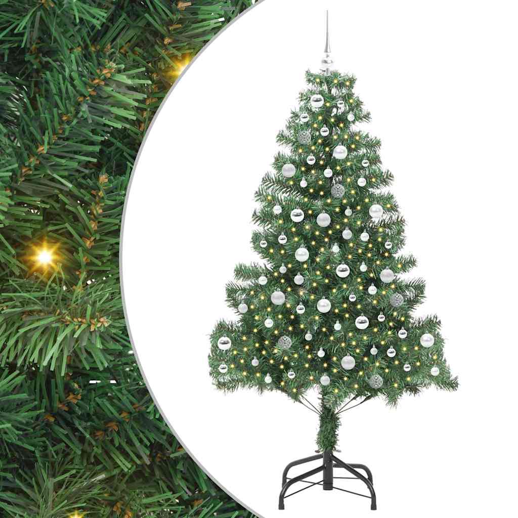 Albero di Natale VidaXL con 300 LED con PVC standard verde da 210 cm
