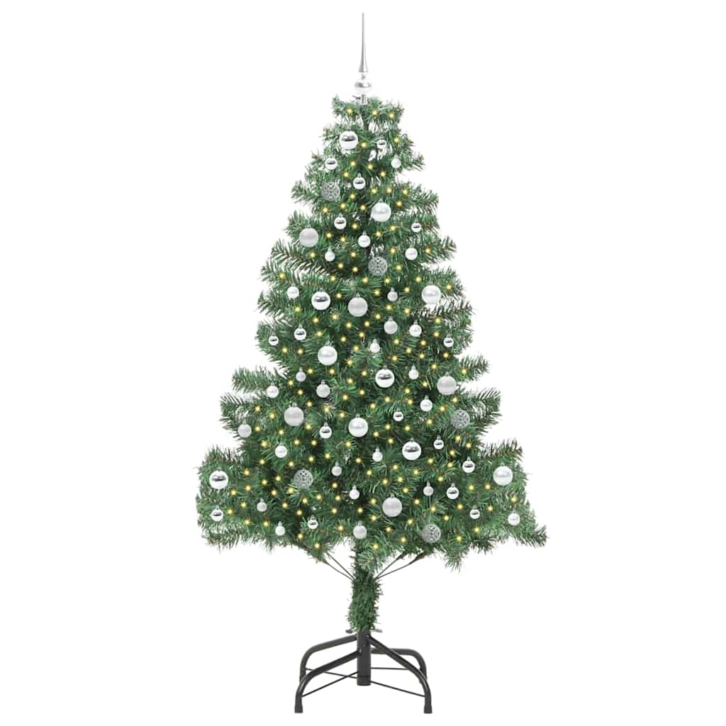 Albero di Natale VidaXL con 300 LED con PVC standard verde da 210 cm