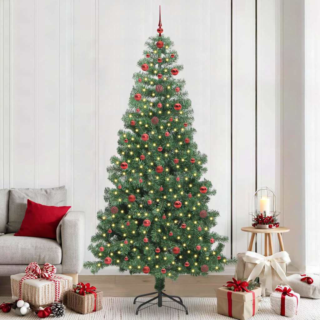 VidaXL Árbol de Navidad con 300 LED con PVC estándar verde 240 cm