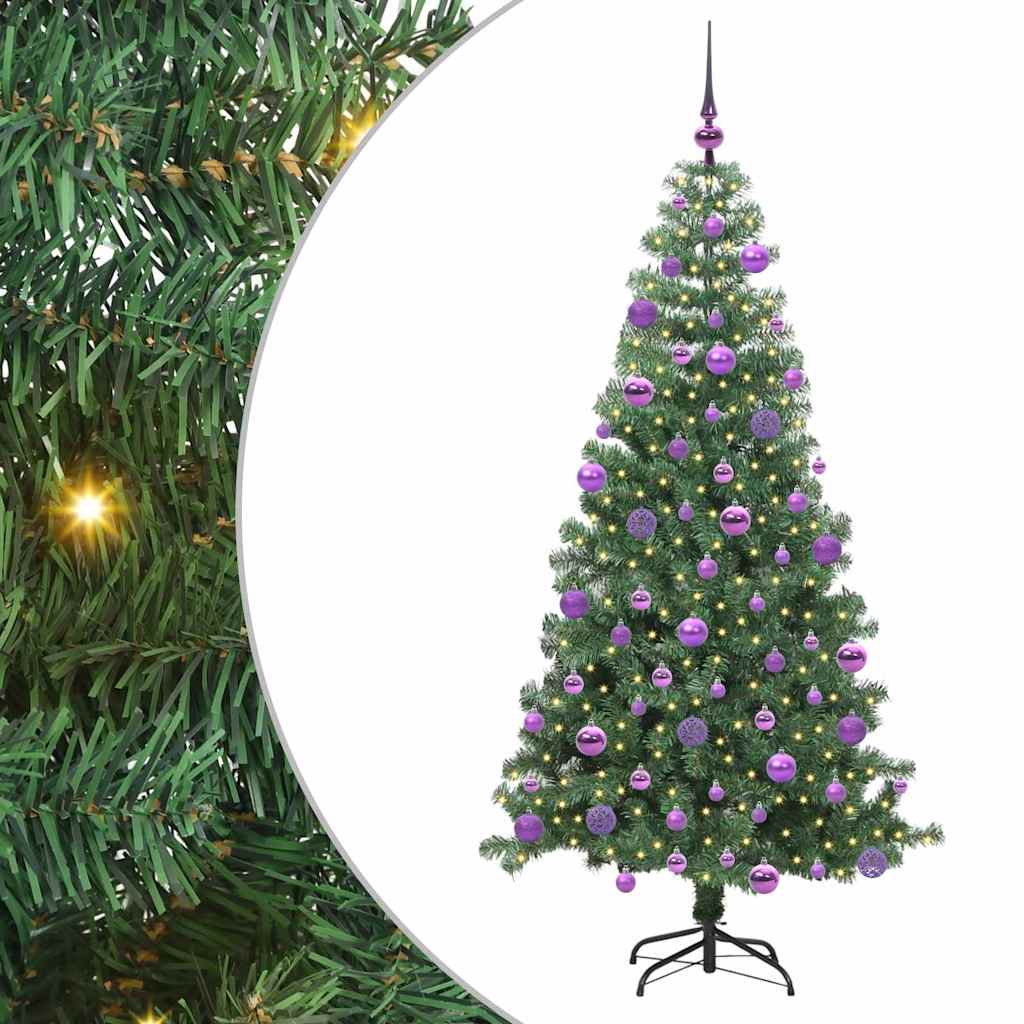 Vidaxl kerstboom met 300 led met standaard groen 240 cm pvc