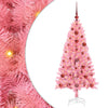 Vidaxl kerstboom met 150 led met standaard roze 120 cm pvc
