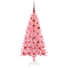 Vidaxl kerstboom met 150 led met standaard roze 120 cm pvc
