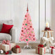 Vidaxl kerstboom met 150 led met standaard roze 120 cm pvc