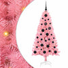 Albero di Natale VidaXL con 150 LED con PVC standard rosa da 150 cm