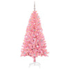 Vidaxl kerstboom met 150 led met standaard roze 150 cm pvc