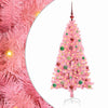 Vidaxl kerstboom met 150 led met standaard roze 150 cm pvc