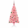 Albero di Natale VidaXL con 150 LED con PVC standard rosa da 150 cm