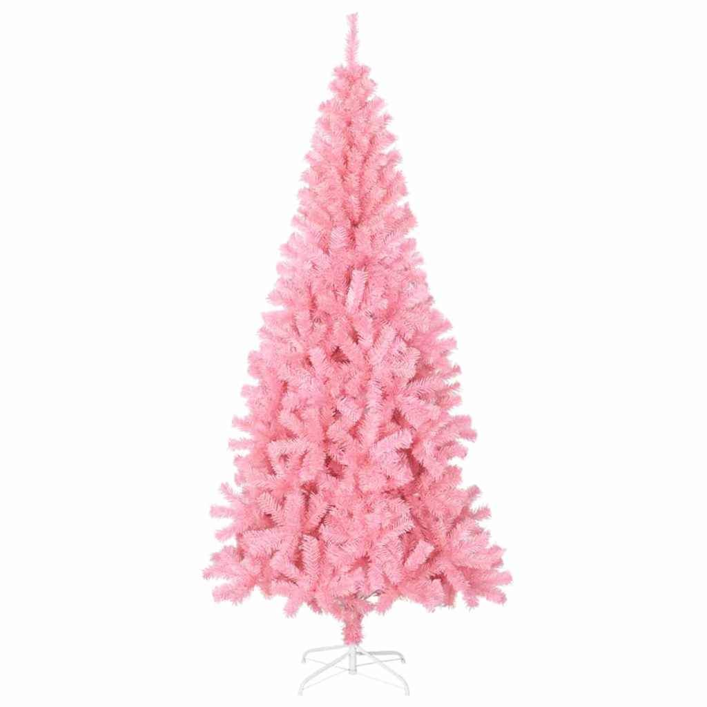 Albero di Natale VidaXL con 300 LED con PVC standard rosa da 180 cm