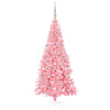 Vidaxl kerstboom met 300 led met standaard roze 180 cm pvc
