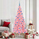 Albero di Natale VidaXL con 300 LED con PVC standard rosa da 180 cm