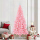 Vidaxl kerstboom met 300 led met standaard roze 210 cm pvc