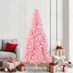 Vidaxl kerstboom met 300 led met standaard roze 210 cm pvc