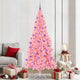 Vidaxl kerstboom met 300 led met standaard roze 210 cm pvc
