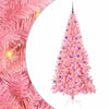 Vidaxl kerstboom met 300 led met standaard roze 210 cm pvc