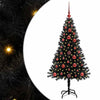 Albero di Natale VidaXL con 150 LED con PVC standard nero da 120 cm