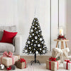 Albero di Natale VidaXL con 150 LED con PVC standard nero da 120 cm