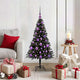 Albero di Natale VidaXL con 150 LED con PVC standard nero da 120 cm