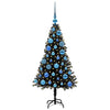 Albero di Natale VidaXL con 150 LED con PVC standard nero da 120 cm