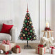 Albero di Natale VidaXL con 150 LED con PVC standard nero da 120 cm
