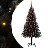 Vidaxl kerstboom met 150 led met standaard zwart 150 cm pvc