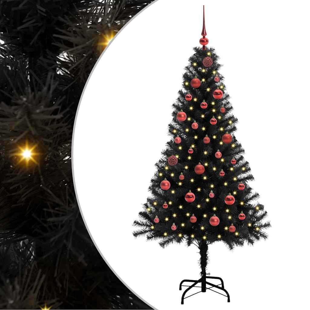 Albero di Natale Vidaxx con 150 LED con PVC standard nero da 150 cm