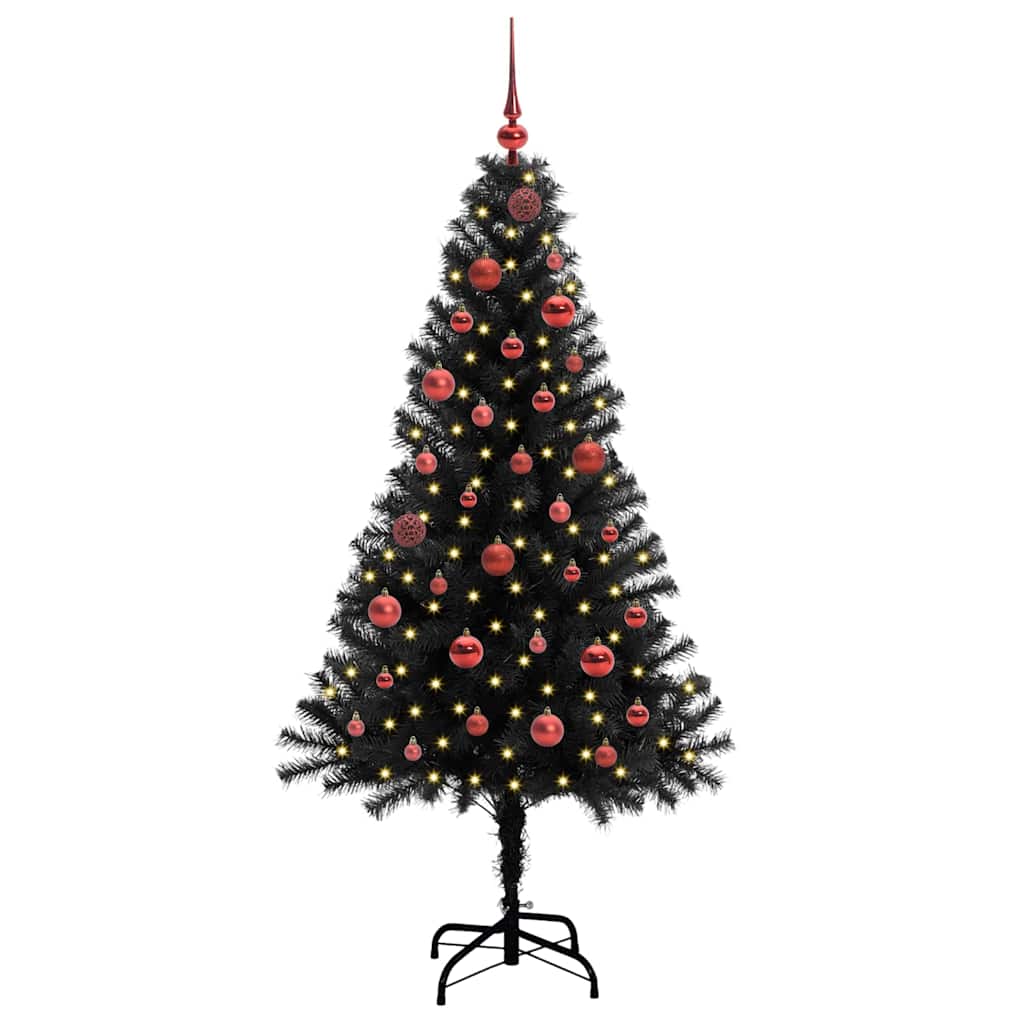Albero di Natale Vidaxx con 150 LED con PVC standard nero da 150 cm