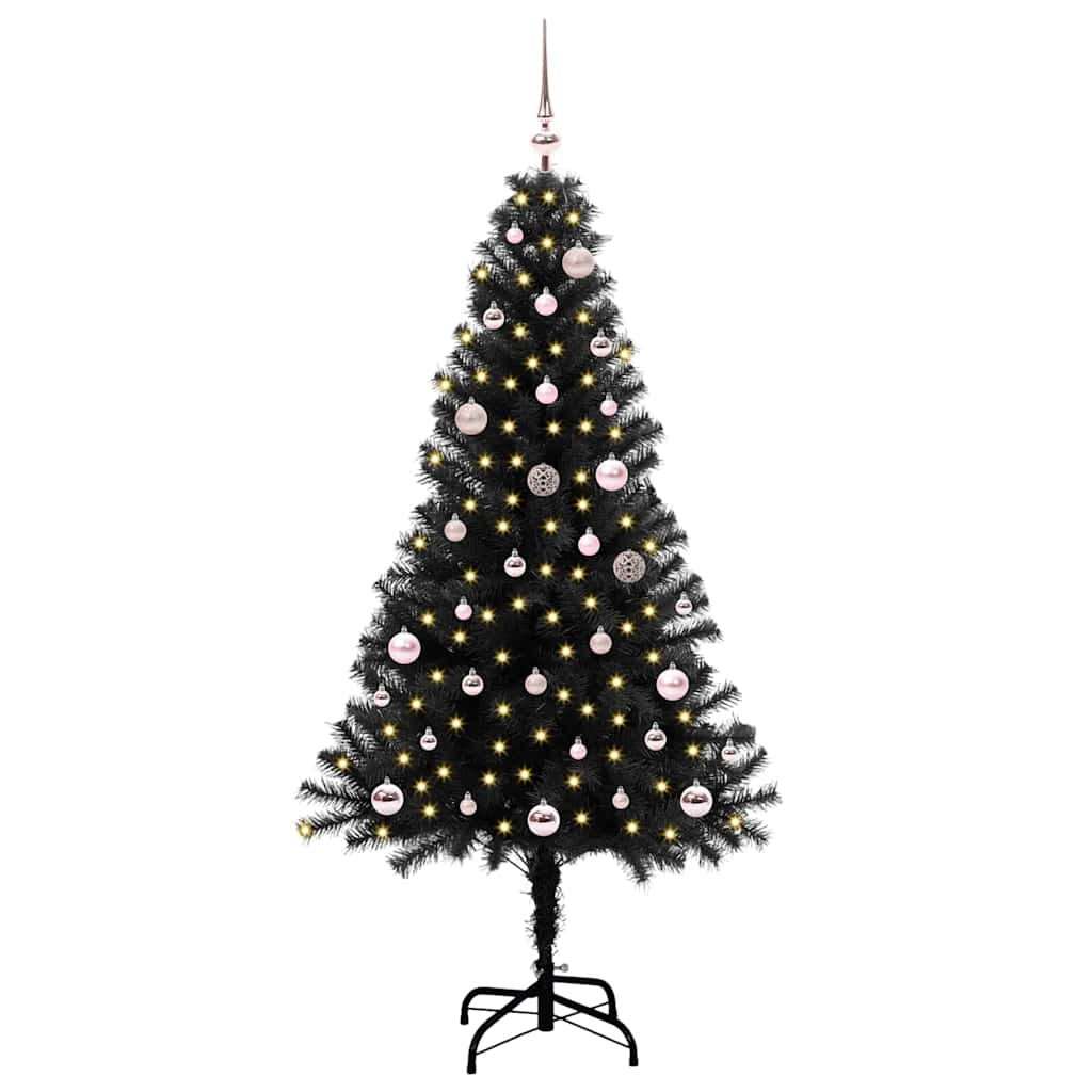 Albero di Natale Vidaxx con 150 LED con PVC standard nero da 150 cm