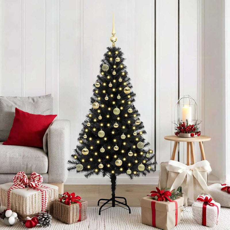 Albero di Natale Vidaxx con 150 LED con PVC standard nero da 150 cm