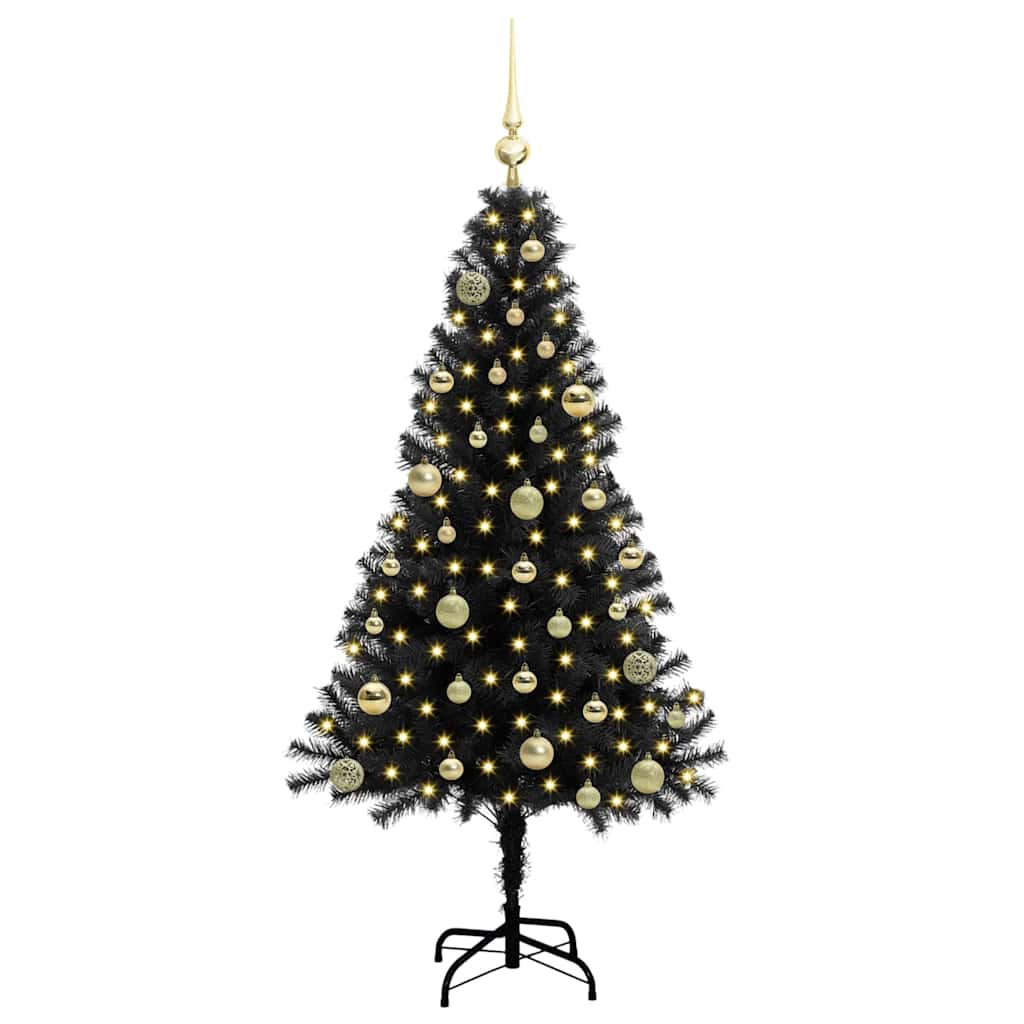 Albero di Natale Vidaxx con 150 LED con PVC standard nero da 150 cm