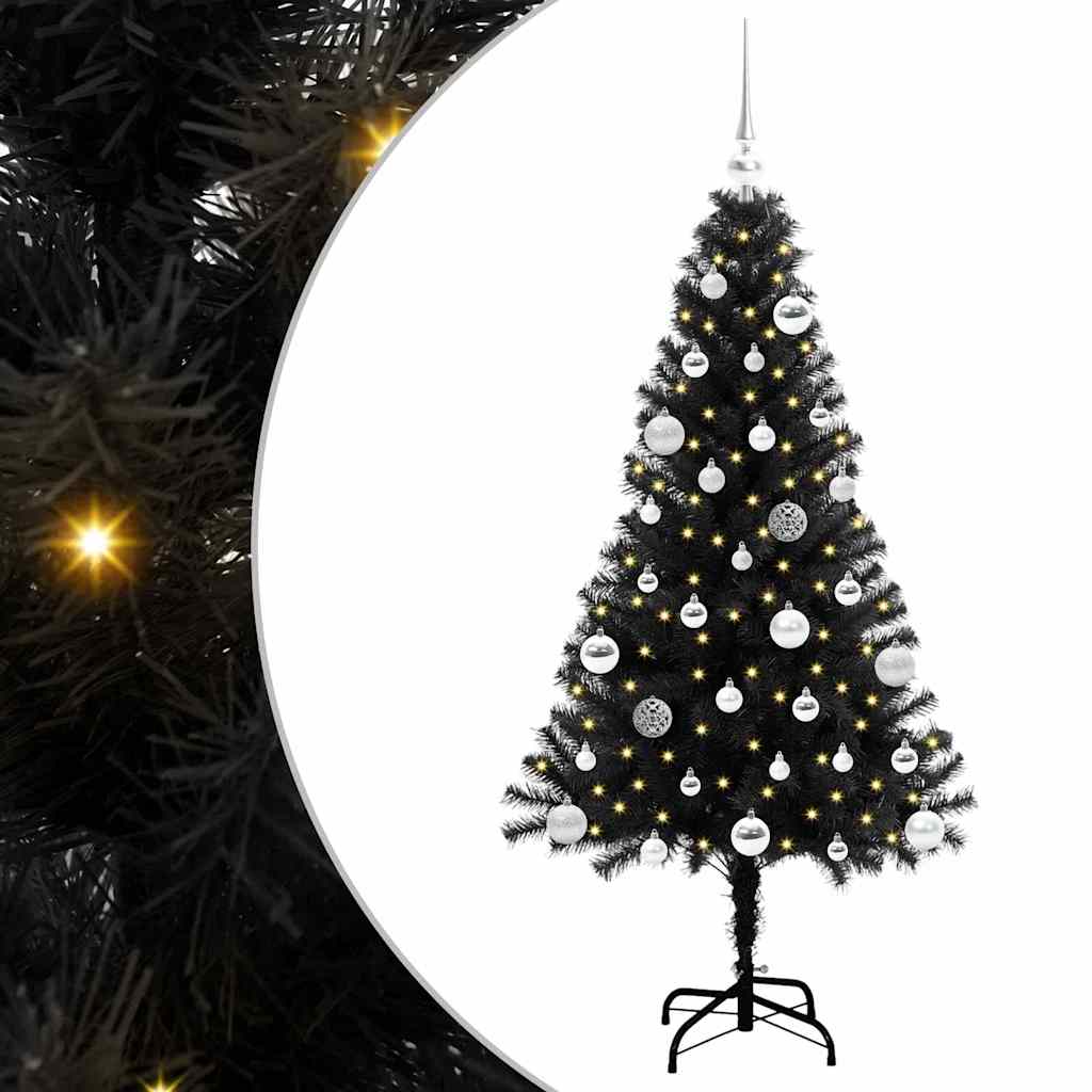 Albero di Natale Vidaxx con 150 LED con PVC standard nero da 150 cm