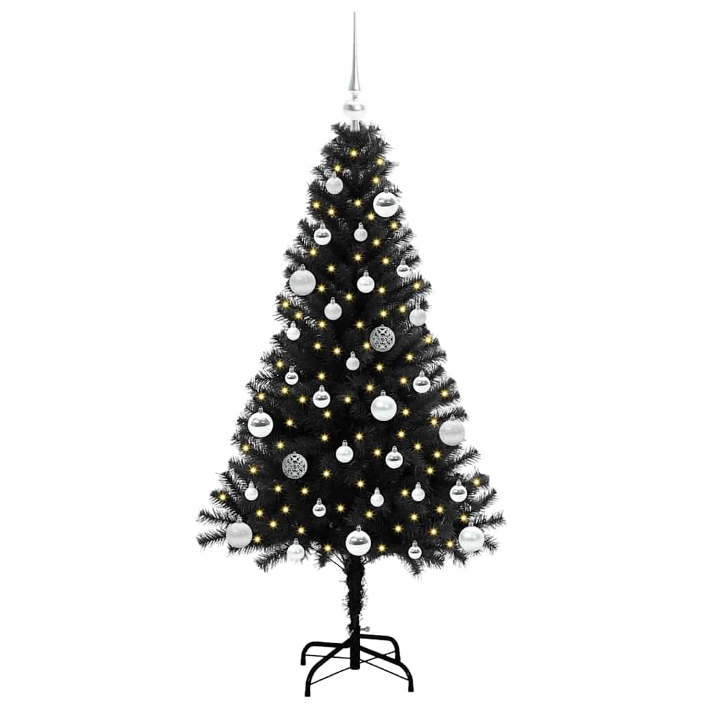 Albero di Natale Vidaxx con 150 LED con PVC standard nero da 150 cm