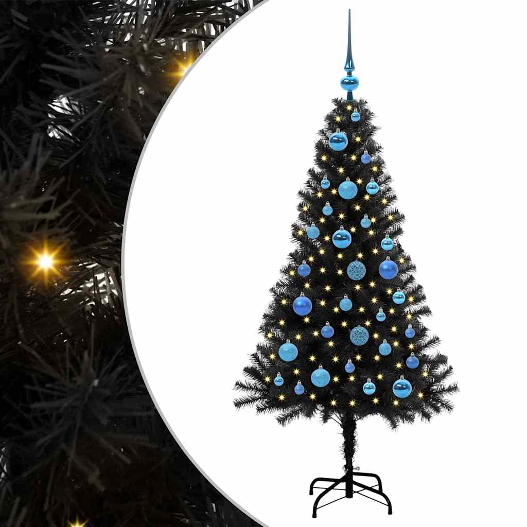 Albero di Natale Vidaxx con 150 LED con PVC standard nero da 150 cm