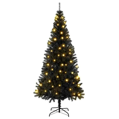 Albero di Natale VidaXL con 300 LED con PVC standard nero da 180 cm