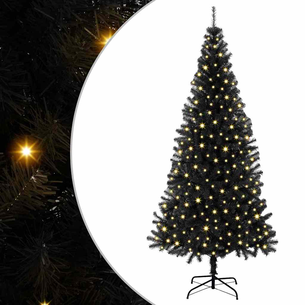 Vidaxl kerstboom met 300 led met standaard zwart 180 cm pvc