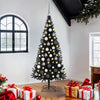 Albero di Natale VidaXL con 300 LED con PVC standard nero da 180 cm
