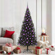 Albero di Natale VidaXL con 300 LED con PVC standard nero da 180 cm