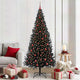 Vidaxl kerstboom met 300 led met standaard zwart 210 cm pvc