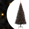 Vidaxl kerstboom met 300 led met standaard zwart 210 cm pvc
