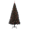 Albero di Natale VidaXL con 300 LED con PVC standard nero da 210 cm
