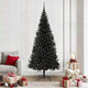 Albero di Natale VidaXL con 300 LED con PVC standard nero da 210 cm