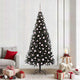 Albero di Natale VidaXL con 300 LED con PVC standard nero da 210 cm