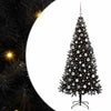 Albero di Natale VidaXL con 300 LED con PVC standard nero da 210 cm