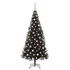Albero di Natale VidaXL con 300 LED con PVC standard nero da 210 cm