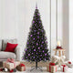 Albero di Natale VidaXL con 300 LED con PVC standard nero da 210 cm