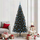Vidaxl kerstboom met 300 led met standaard zwart 210 cm pvc