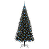 Albero di Natale VidaXL con 300 LED con PVC standard nero da 210 cm