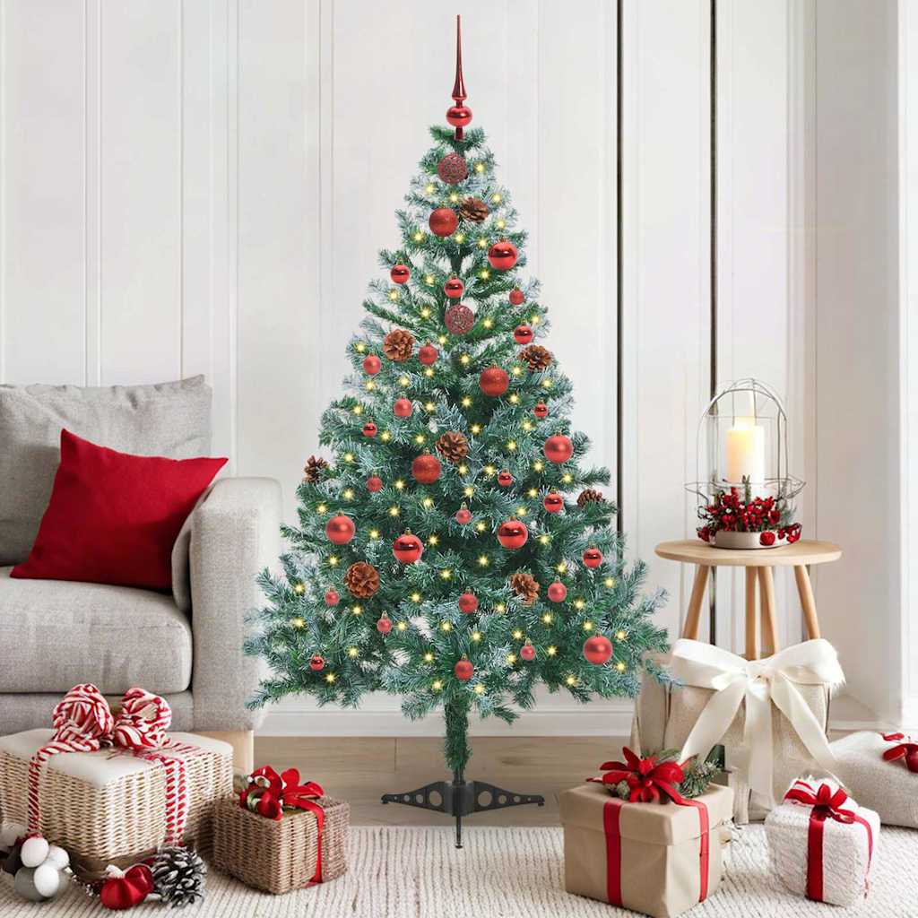 Albero di Natale artificiale Vidaxx con 150 LED verdi, 150 cm in PVC e acciaio