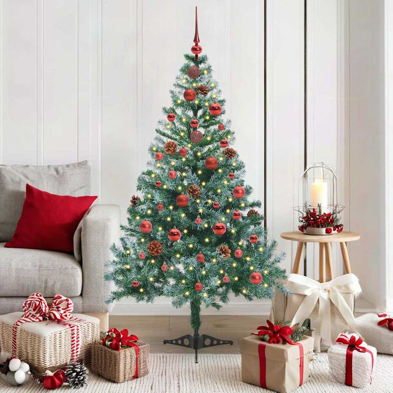 Vidaxl kunstkerstboom met 150 led groen 150 cm pvc en staal