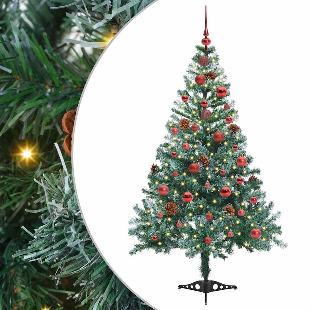 Albero di Natale artificiale Vidaxx con 150 LED verdi, 150 cm in PVC e acciaio